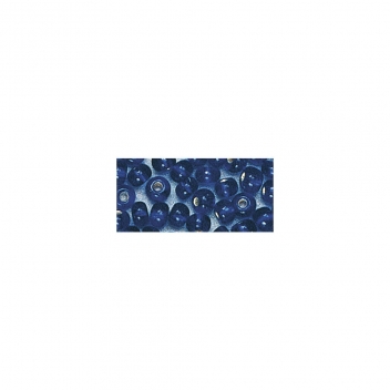 1405510 - 4006166598630 - Rayher - Perle rocaille garniture argentée Bleu foncé Ø2,6mm 16 g