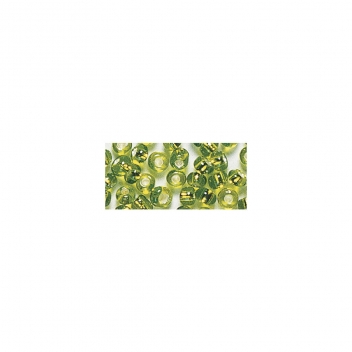 1405511 - 4006166598647 - Rayher - Perle rocaille garniture argentée Vert clair Ø2,6mm 16 g
