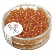 Perle rocaille garniture argentée Orange Ø 2,6 mm 16 g