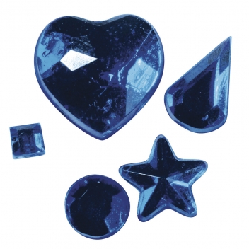 1522210 - 4006166739903 - Rayher - Strass à coller Bleu foncé (5 formes) 58 pièc. - 2