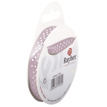 5540616 - 4006166278341 - Rayher - Ruban satin à pois Rose 9,5 mm 10 m - 2