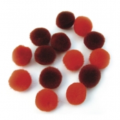 Pompons Ø 15 mm Rouge (assortiment) 60 pièces