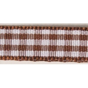Ruban quadrillé Brun foncé 9,5 mm 10 m