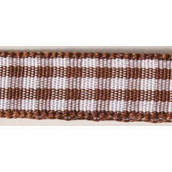 5540805 - 4006166278617 - Rayher - Ruban quadrillé Brun foncé 9,5 mm 10 m