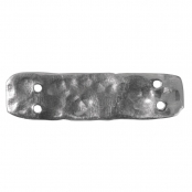 Plaque rectangle Argenté 1,0x3,7cm métal Sans nickel