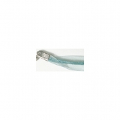 Ruban organdi avec fermoir carabinier Turquoise 50 cm