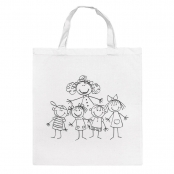 Sac École maternelle 38 x 42 cm, beige 100 % coton