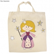 Sac Princesse 38 x 42 cm, beige 100 % coton