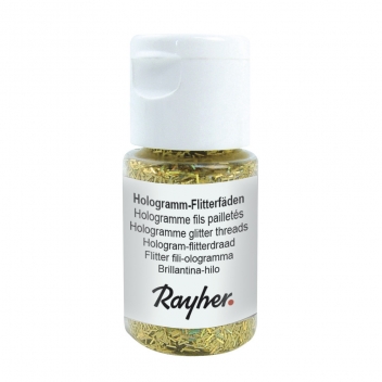 39423620 - 4006166184512 - Rayher - Fils doré brillant Hologramme 0,3 x 1,65 mm PET 10 ml - 2