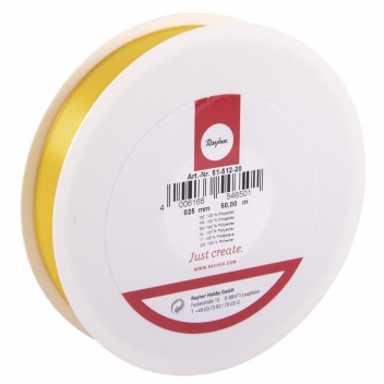 5151220 - 3700982201866 - Rayher - Ruban Taffetas Jaune 25 mm Au mètre - 2