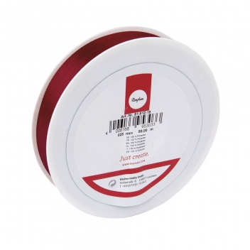 5151219 - 3700982202054 - Rayher - Ruban Taffetas Rouge vin 25 mm Au mètre - 2