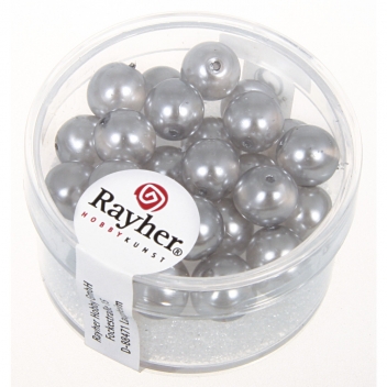 14442561 - 4006166193583 - Rayher - Perle nacrée Renaissance Gris argenté 8 mm 25 pièces - 2