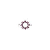 Perle Cristal Swarovski Couronne Rose chiffon 15 mm