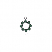 Perle Cristal Swarovski Couronne Vert russe 15 mm