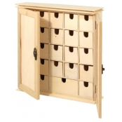 Petite armoire 24 tiroirs 30,2 x 7,2 x 30,3 cm bois