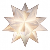 Bascetta étoile transparente blanc 15 x 15 cm