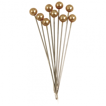 2115906 - 4006166106811 - Rayher - Épingle avec perle 64 x Ø6 mm Doré 25 pièces.