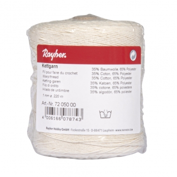 7205000 - 4006166078743 - Rayher - Fil pour faire du crochet Blanc 1mm - 3