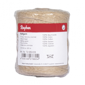 7205303 - 4006166078804 - Rayher - Fil pour faire du crochet Beige 1 mm - 3