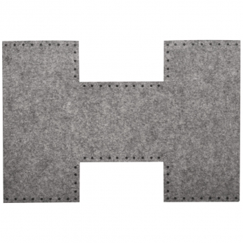 53321558 - 4006166769122 - Rayher - Panier en feutrine gris Petit modèle