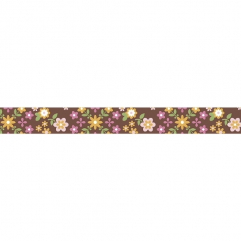 57239532 - 4006166803826 - Rayher - Fabric Tape 1,5 cm (ruban adhesif textile) Daisy, praliné