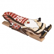 Chiffres de l\'Avent Père Noël sur pince 2,5x5cm
