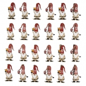 Chiffres de l\'Avent Père Noël sur pince 2,5x5cm