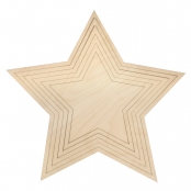 Etoiles en bois 42,5cm 6 pièces