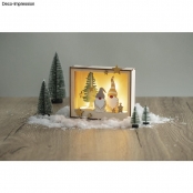 Cadre de Noël Ambiance Lutin - bois 15,5 cm