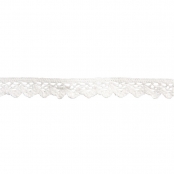 Ruban dentelle en coton Blanc 3m