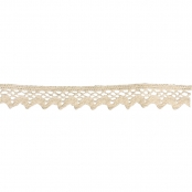 Ruban dentelle en coton Beige 3m
