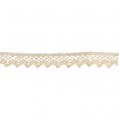 Ruban dentelle en coton Beige 3m