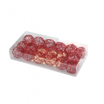 56640287 - 4006166464683 - Rayher - Boule en fil de fer Ø 2 cm Rouge 18 pièces