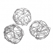 Boule en fil de fer Ø 2 cm Argenté 18 pièces