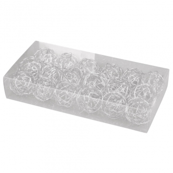 56640606 - 4006166464676 - Rayher - Boule en fil de fer Ø 2 cm Argenté 18 pièces