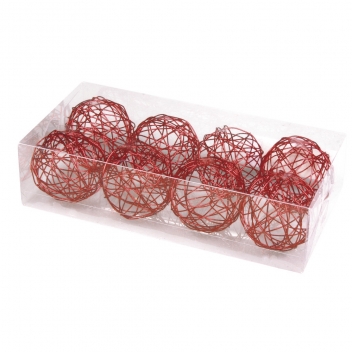 56641287 - 4006166464706 - Rayher - Boule en fil de fer Ø 4 cm Rouge 8 pièces