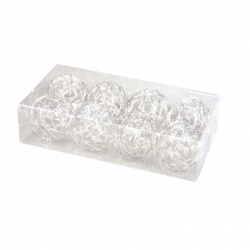 56641606 - 4006166464713 - Rayher - Boule en fil de fer Ø 4 cm Argenté 8 pièces