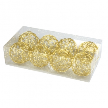 56641616 - 4006166464690 - Rayher - Boule en fil de fer Ø 4 cm Doré 8 pièces