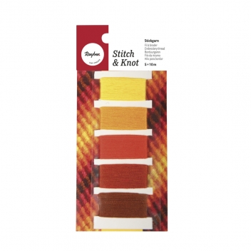 53564210 - 4006166224386 - Rayher - Fil bracelet brésilien 5 coul. Tons orange - 3