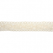 Ruban dentelle en coton Beige 2,3 cm x 2,5 m