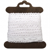 Ruban dentelle en coton Blanc 2,3 cm x 2,5 m