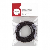 Ruban tressé en cuir synth. Idéal pour Bracelet 3mm Brun 1,5m