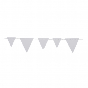 Fanion triangulaire sur cordelette 2,7 m Blanc
