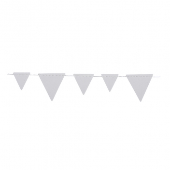 58917102 - 4006166189029 - Rayher - Fanion triangulaire sur cordelette 2,7 m Blanc - 2