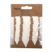 Fanion triangulaire sur cordelette 2,7 m Blanc