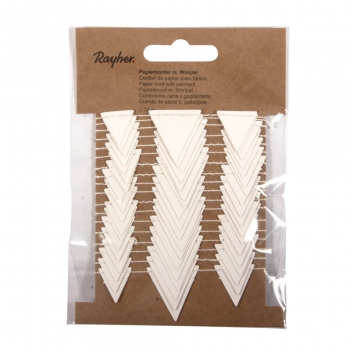 58917102 - 4006166189029 - Rayher - Fanion triangulaire sur cordelette 2,7 m Blanc