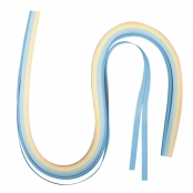 Papier pour Quilling 6 mm Bleu et jaune 100 pièces
