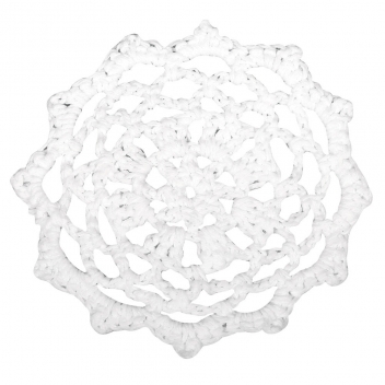 53532102 - 4006166213847 - Rayher - Ornement dentelle crocheté Ø 7,5 cm Blanc