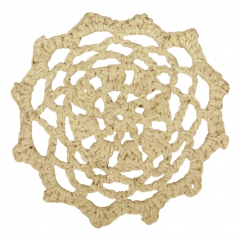53532508 - 4006166213854 - Rayher - Ornement dentelle crocheté Ø 7,5 cm Beige - 2