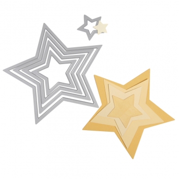 57022000 - 4006166773068 - Sizzix - Matrice découpe (Die) Framelits Sizzix Étoiles
